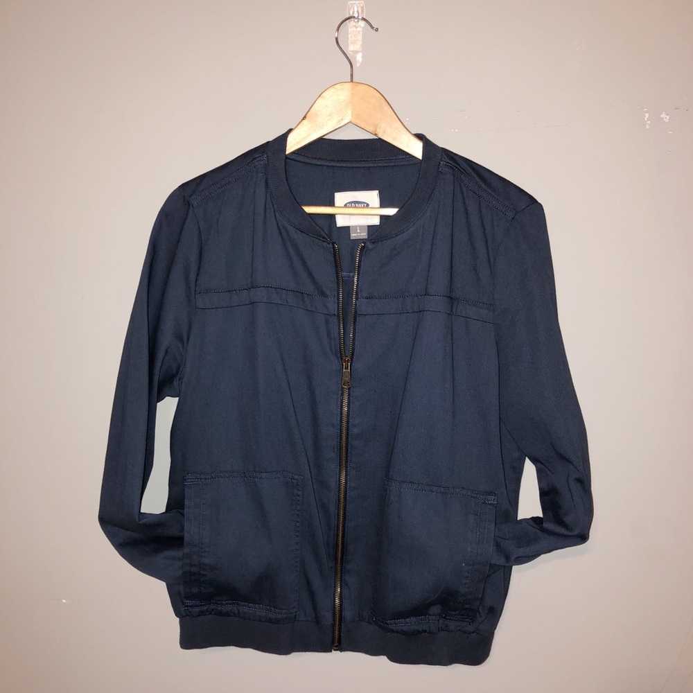 Old Navy Linen Bomber Jacket